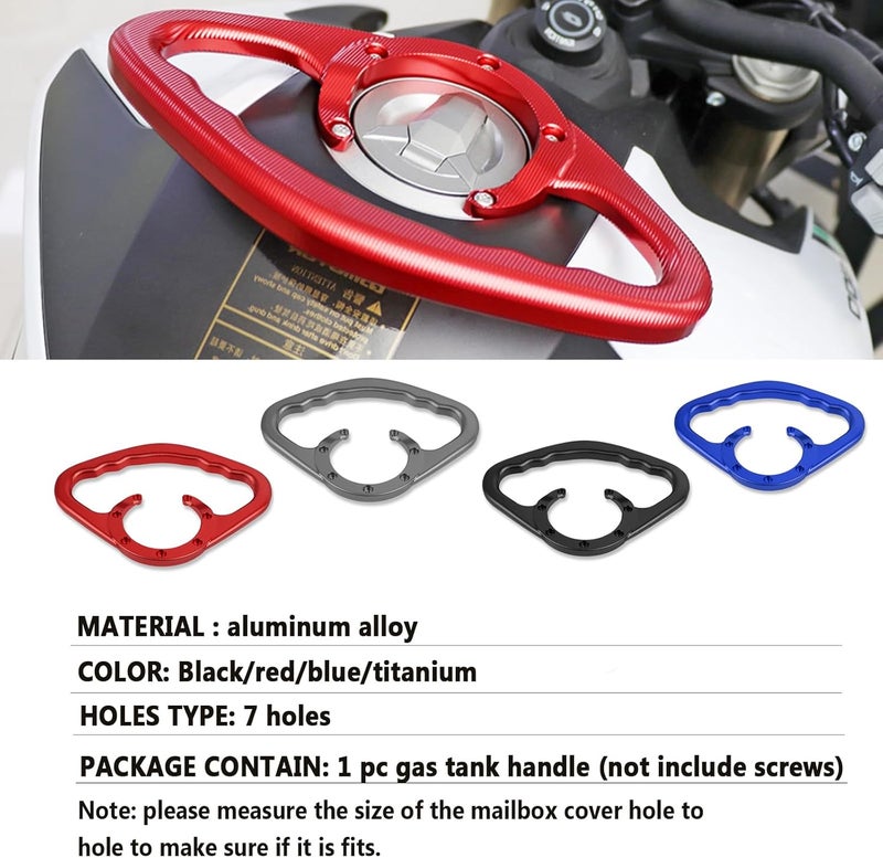 HAONEL Fuel Gas Tank Handle Motorcycle Rear Passenger Grab Bar Aluminum Replacement for Honda CBR600RR CBR1000RR CBR600F CBR900RR CBR1100XX NT650 VTR1000 Accessories Aftermarket Parts - Image 4